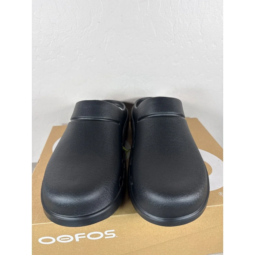 Oofos OOCloog Black Recovery Clog Unisex Men 10 Women 12 Slip On Shoes New